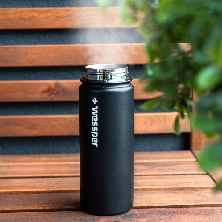 Butelka termiczna Wessper 500ml Termos na kawe herbate + wymienne ustniki