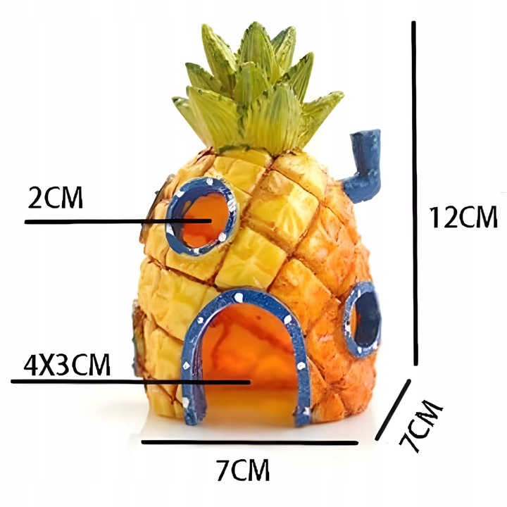 DOMEK DOM SPONGEBOBA ANANAS DEKORACJA DO AKWARIUM SPONGEBOB OZDOBA PREZENT