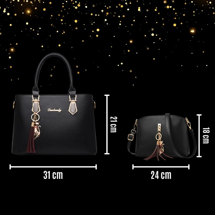 DAMSKA TOREBKA 2w1 SKÓRZANA NA PASKU DLA KOBIET PREZENT DO PRACY