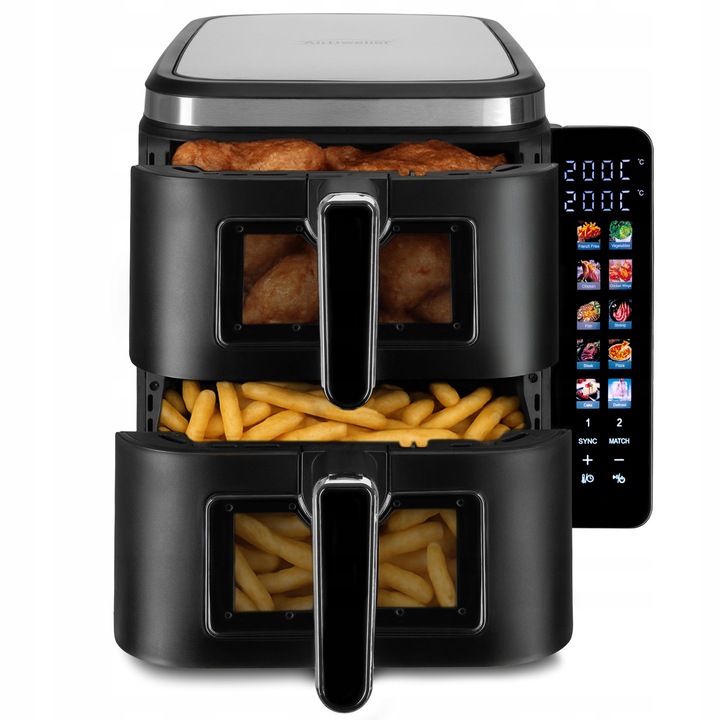 FRYTKOWNICA PIONOWA BEZTŁUSZCZOWA AIRDWELLER 2800W 11L XXL AIR FRYER