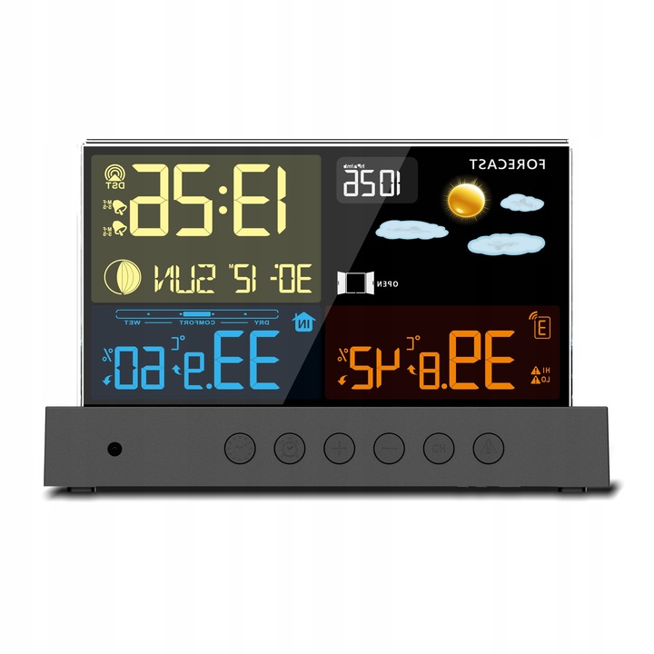 Stacja pogodowa pogody METEO Higrometr Barometr Termometr Zegar SP110