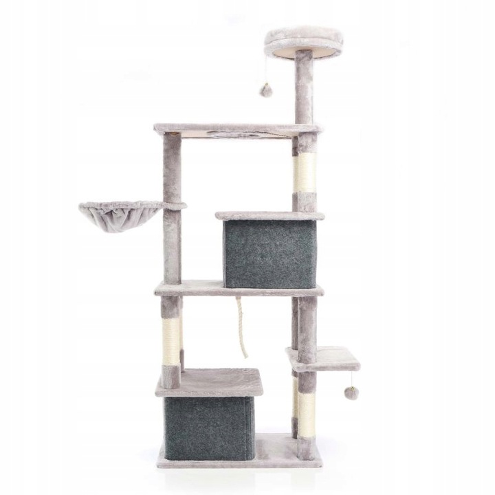 WYSOKI DRAPAK DLA KOTÓW KOTA LEGOWISKO XL WIEŻA LEŻAK ZABAWKA PIŁKA I DOMKI