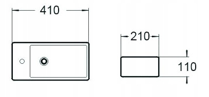MEXEN INEZ UMYWALKA NABLATOWA 40x20 cm ŚCIENNA