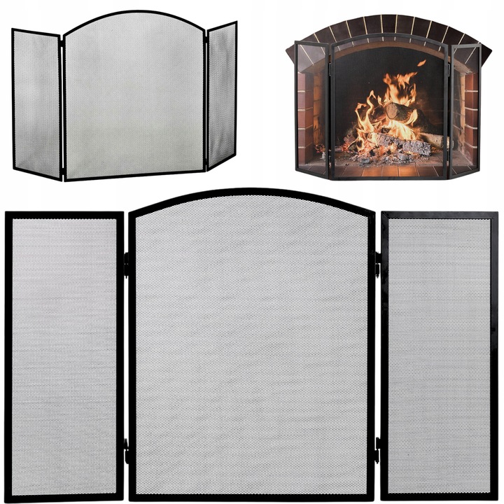 PARAWAN KOMINKOWY EKRAN do Kominka OSŁONA OCHRONNA Kratka XL