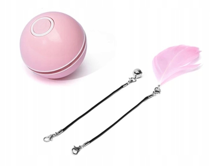 INTERAKTYWNA ZABAWKA PIŁKA DLA KOTA + DODATKI