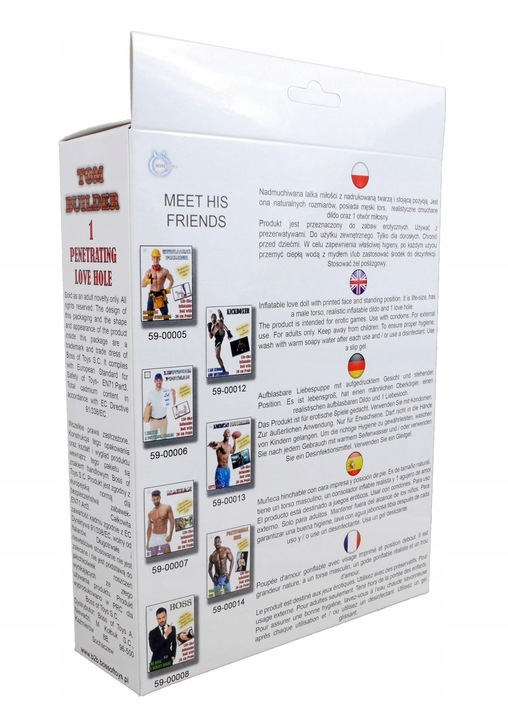 Dmuchana Pompowana Męska Lalka Miłości - Tom - Builder Male Doll