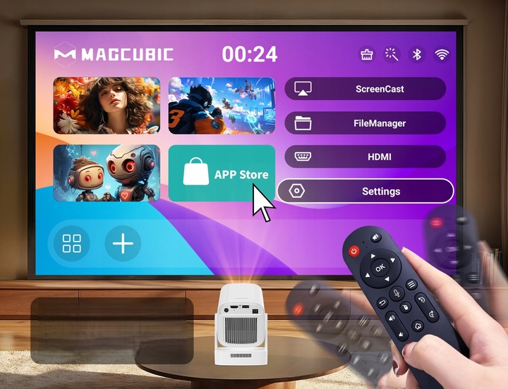 Projektor MAGCUBIC HY310 4K 1080P Android AF WiFi Bluetooth Głośnik NOWOŚĆ