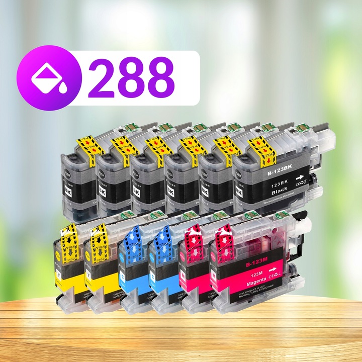 12x TUSZ DO BROTHER DCP-J152W DCP-J132W DCP-J552DW LC123 XL