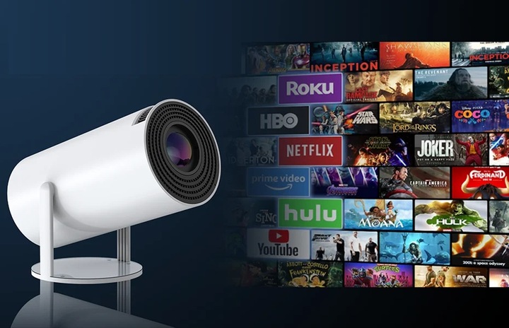 PROJEKTOR ALWTNIET HY300 PRO 4K SMART TV ANDROID WIFI RZUTNIK PRZENOŚNY