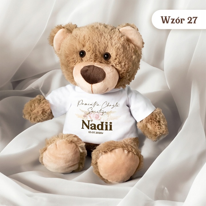 MIŚ NA CHRZEST PAMIĄTKA CHRZTU ŚWIĘTEGO PREZENT CHRZEST IMIĘ DZIECKA