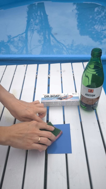 Klej do naprawy BASENU JACUZZII SUP 2w1 NA SUCHO NA MOKRO z lata i bez