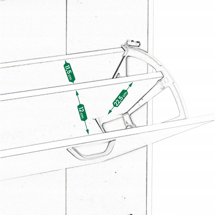 SZAFKA na buty regał 2 komory OBUWIE komoda pojemna do przedpokoju