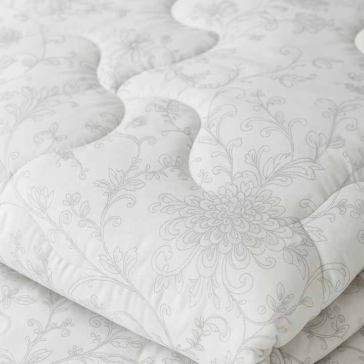 Kołdra na jesień 220x200 Całoroczna Ciepła Puszysta Kwiaty Polska Jakość