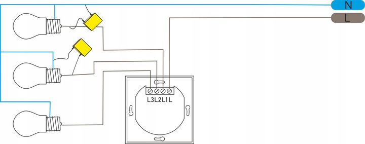 WŁĄCZNIK ŚWIATŁA SZKLANY DOTYKOWY POJEDYNCZY CZARNY WIFI TUYA LED SZKŁO