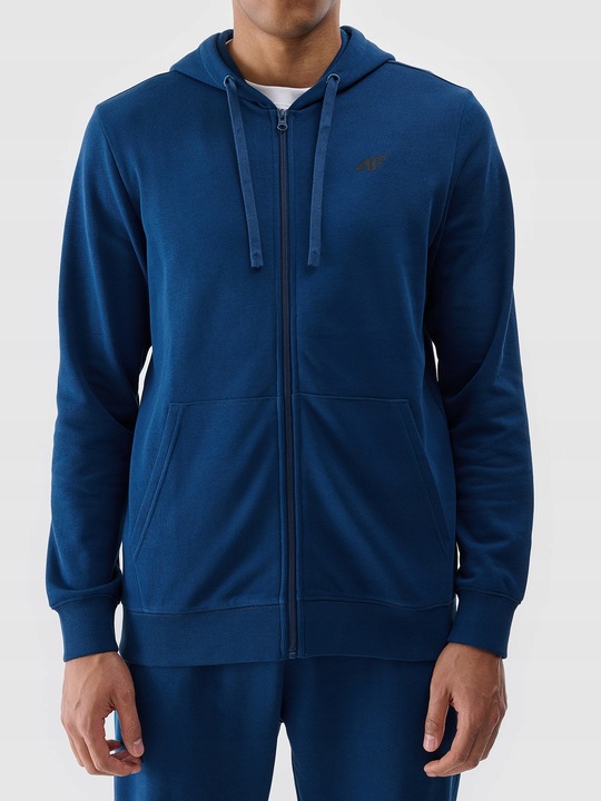 BLUZA MĘSKA DRESOWA 4F ROZPINANA Z KAPTUREM L TSWSM1768 SS25