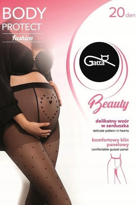 Rajstopy ciążowe Gatta Body Protect wz.02 20 den 4-L nero