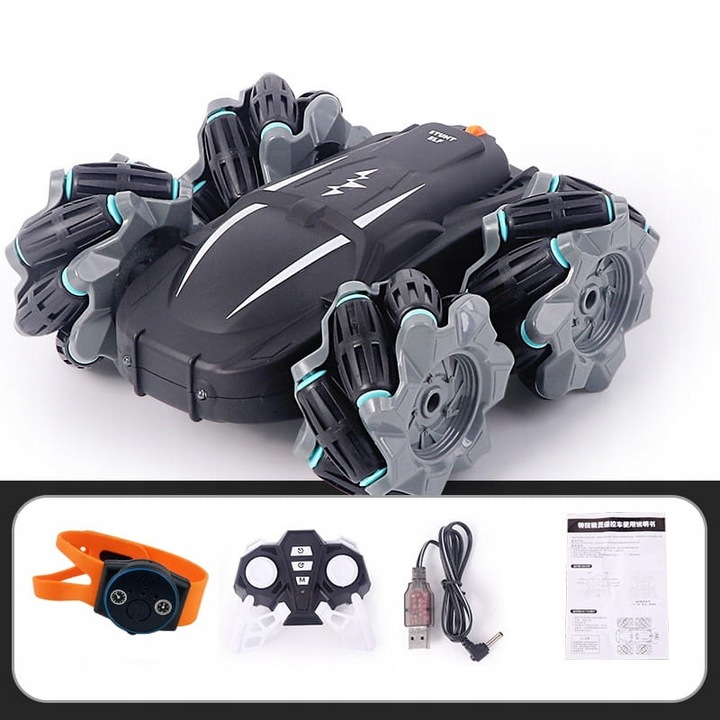 SAMOCHÓD ZDALNIE STEROWANY RĘKĄ GESTAMI AUTO RC PILOT OPASKA 4X4 LED