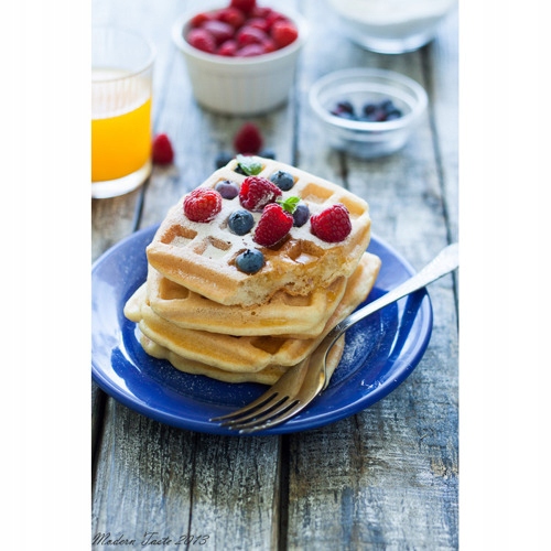 POLSKA Gofrownica Dezal do gofrów 301.5 1300W Biała Gruba Kratka