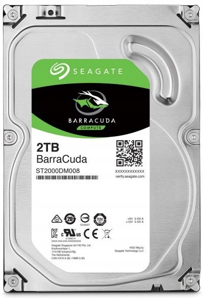 Dysk SEAGATE BarraCuda 2TB HDD ST2000DM008