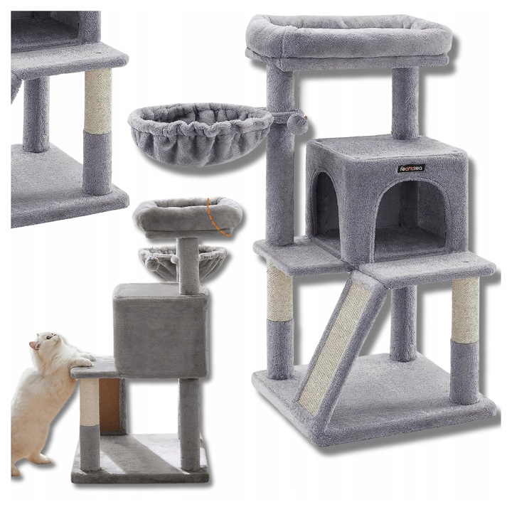 DRAPAK DLA KOTA KOTÓW STABILNY LEGOWISKO WIEŻA SŁUPEK DOMEK 3 POZIOMY