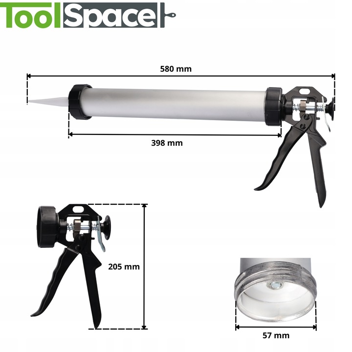 WYCISKACZ DO MAS GĘSTYCH USZCZELNIAJĄCYCH 600ml PISTOLET KLEJU