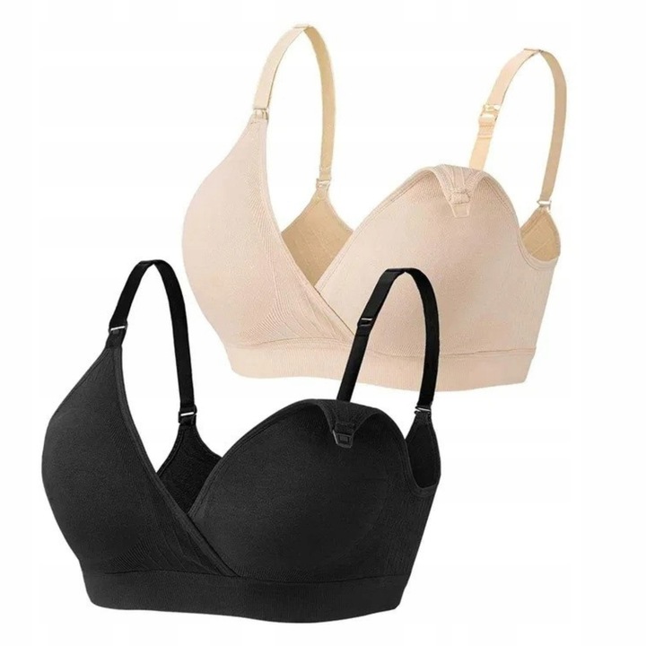 BIUSTONOSZ BEZSZWOWY ZESTAW DO KARMIENIA CIĄŻOWE BEZ FISZBIN MIĘKKIE L