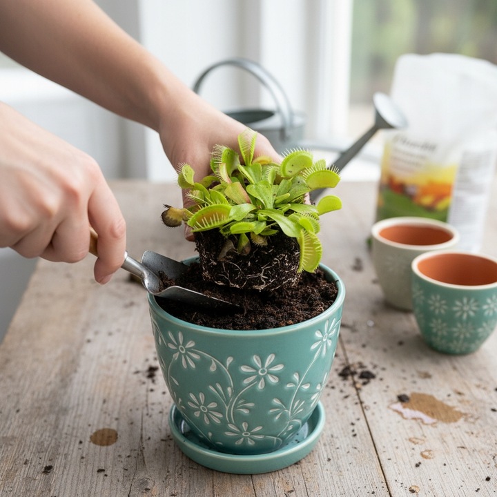 Muchołówka Dionaea Muscipula RED DRAGON OWADOŻERNA Zimoodporne