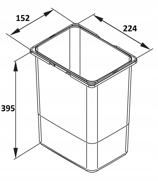 POJEMNIK DO SEGREGACJI ŚMIECI KOSZ NA ODPADY 9L