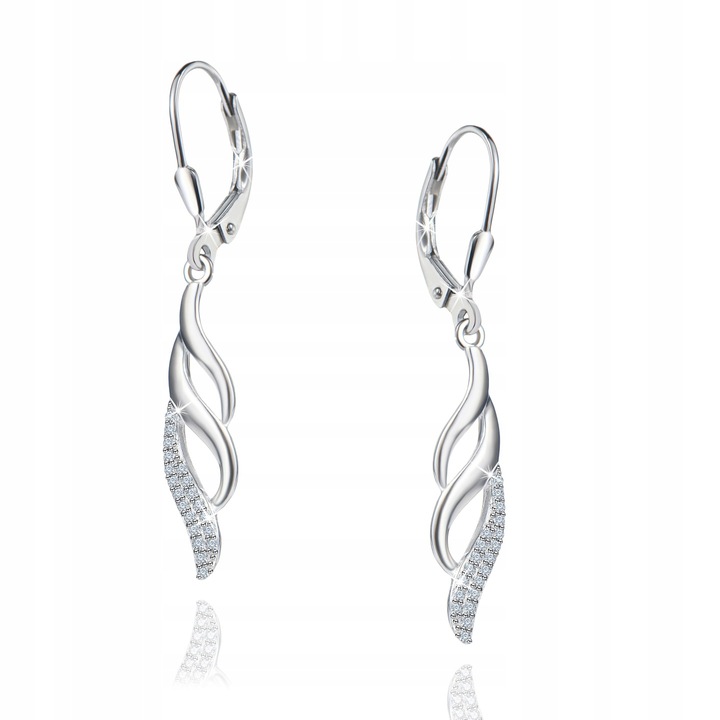 SREBRNE KOLCZYKI SREBRO DŁUGIE WISZĄCE KOLCZYKI SREBRO RODOWANE ORYGINALNE