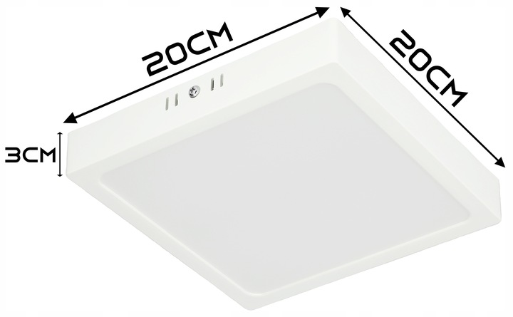 Panel LED plafon natynkowy 24W niemrugający CCD kwadratowy mocny neutralny