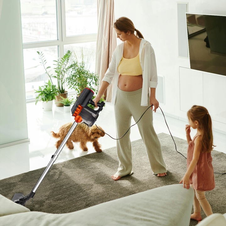 ODKURZACZ PIONOWY RĘCZNY CYKLONOWY BEZWORKOWY MOCNY 650W 5W1 PORĘCZNY