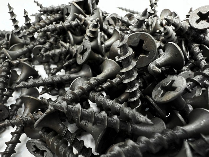 WKRĘTY DO DREWNA CZARNE FOSFATOWANE 4,2x70 10KG