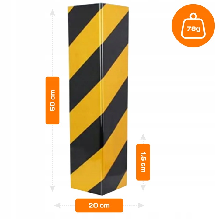 NAROŻNIK ODBOJNIK OCHRONNY na ścianę garażu parking mata 50x20x1,5