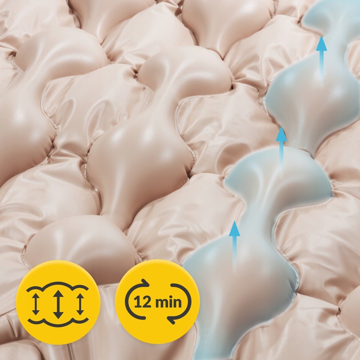 MATERAC PRZECIWODLEŻYNOWY BĄBELKOWY ANTYODLEŻYNOWY Z POMPĄ 200x90 CM 4FIZJO