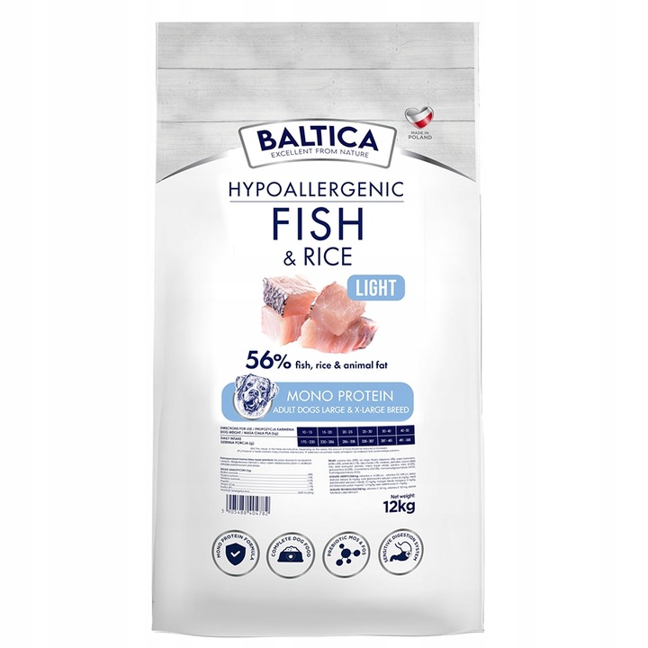 Baltica karma sucha ryba Light12 kg