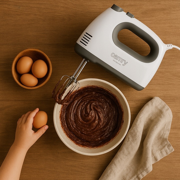 MIKSER RĘCZNY 750W 5 BIEGÓW TURBO Robot kuchenny 4 mieszadła długie