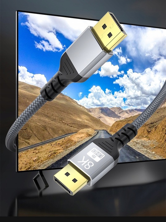 ELINK-W KABEL DISPLAYPORT DISPLAY PORT 1.4 DP-DP 8K@60Hz UHD 32,4Gbps 1,5M