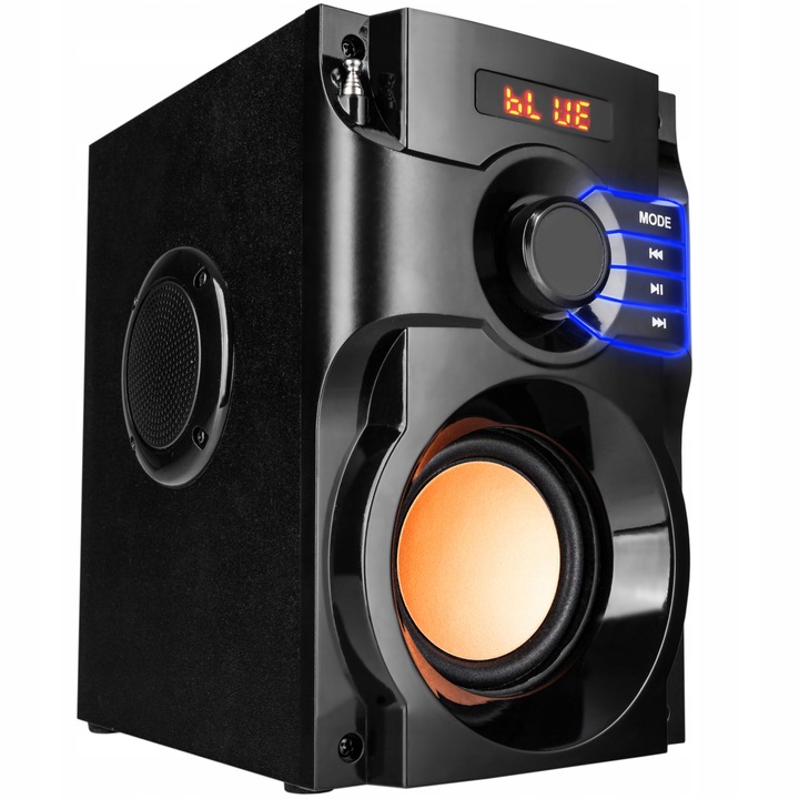 DREWNIANE RADIO PRZENOŚNE GŁOŚNIK BEZPRZEWODOWY BLUETOOTH BT KOLUMNA