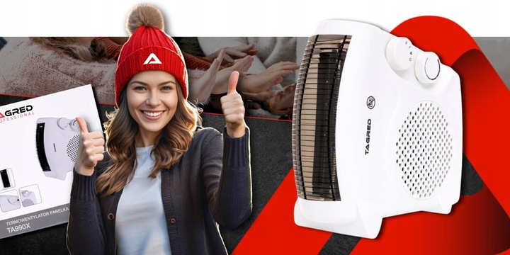 Farelka Elektryczna Termowentylator Grzejnik Ciepło Nawiew Zimno 2000W