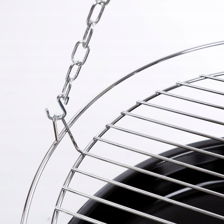 GRILL OGRODOWY WISZĄCY PALENISKO TRÓJNÓG DUŻY 50CM RUSZT + MATY WĘGLOWY