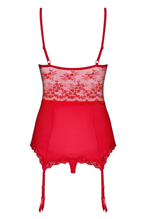 LOVICA CORSET Gorset z koronką + stringi *XXL*red