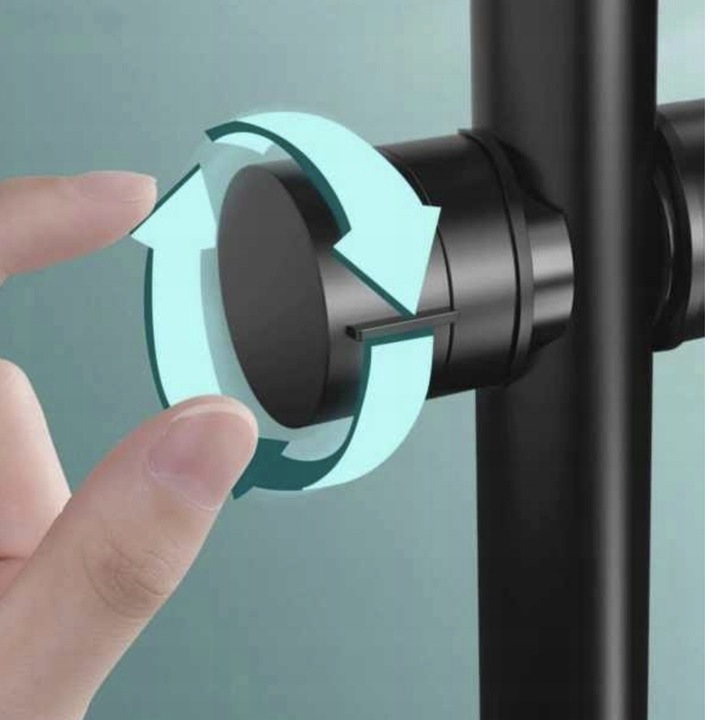 Uchwyt na słuchawkę do drążka prysznicowego M22-25 CZARNY