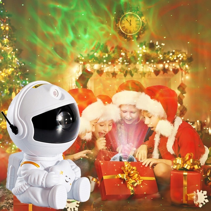 PROJEKTOR GWIAZD ASTRONAUTA LAMPKA NOCNA DLA DZIECKA GALAXY KOSMOS + PILOT