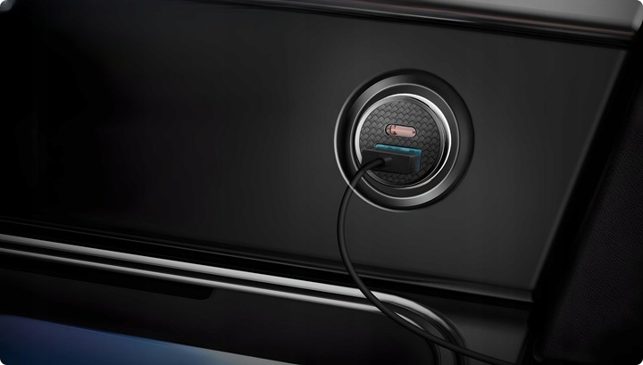 BASEUS MOCNA SZYBKA ŁADOWARKA SAMOCHODOWA USB USB-C TYP-C PD 30W QC 3.0 5A