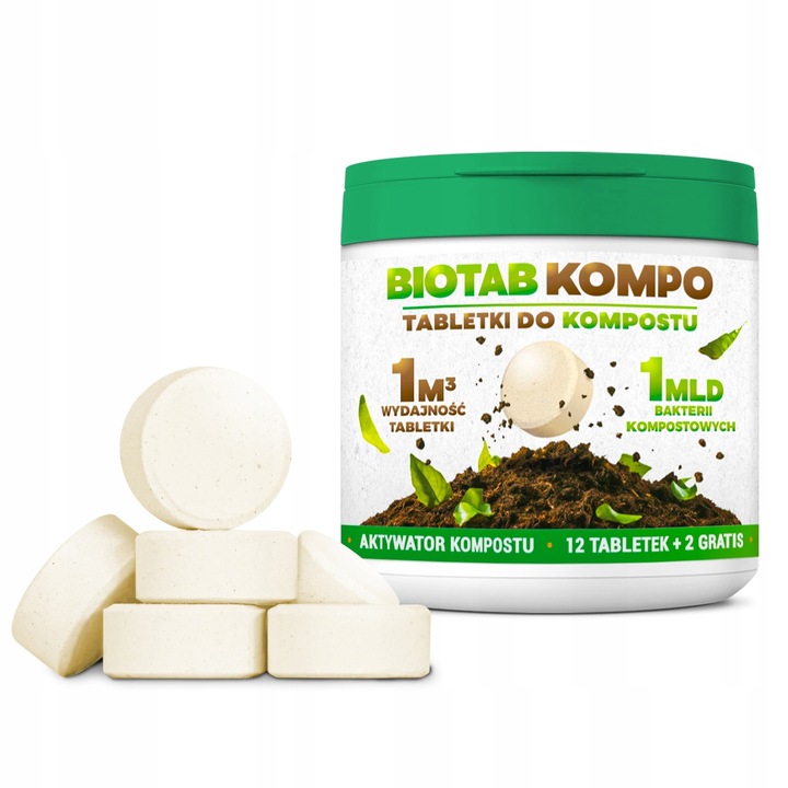 BioTab KOMPO tabletki do kompostowania aktywator kompostu na 14 m3