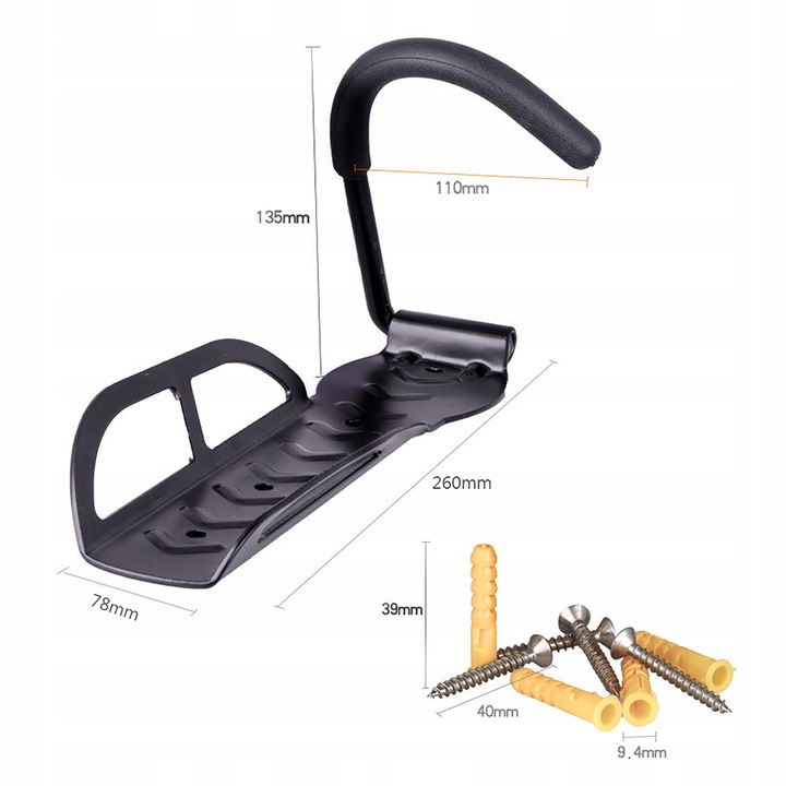 WIESZAK HAK NA ROWER ŚCIANĘ UCHWYT ROWEROWY ścienny ZESTAW x 2szt