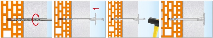 Kołki do styropianu Klimas LTX 10x260 100szt łącznik izolacji
