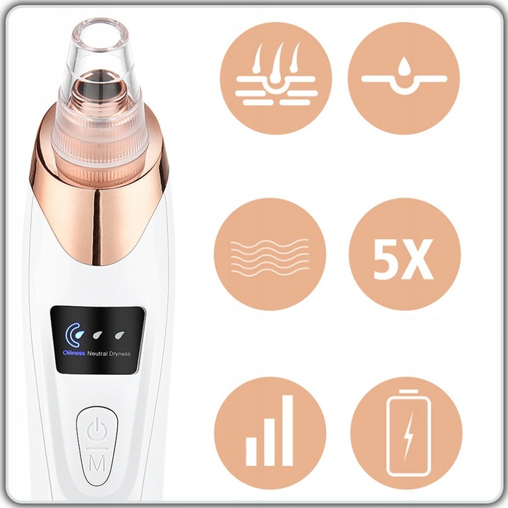 ELEKTRYCZNY PRZYRZĄD ODKURZACZ DO WĄGRÓW PRYSZCZY ZASKÓRNIKÓW 15w1