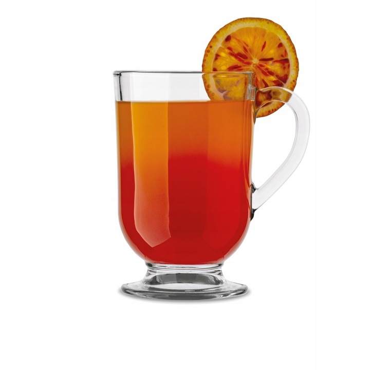 SZKLANKI do KAWY KUBEK z Uchem WYSOKIE Szklane Tadar Latte Mocha 6x300 ml