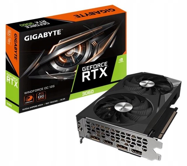 Karta graficzna Gigabyte GeForce RTX 3060 WINDFORCE OC 12 GB PCI-E 4.0
